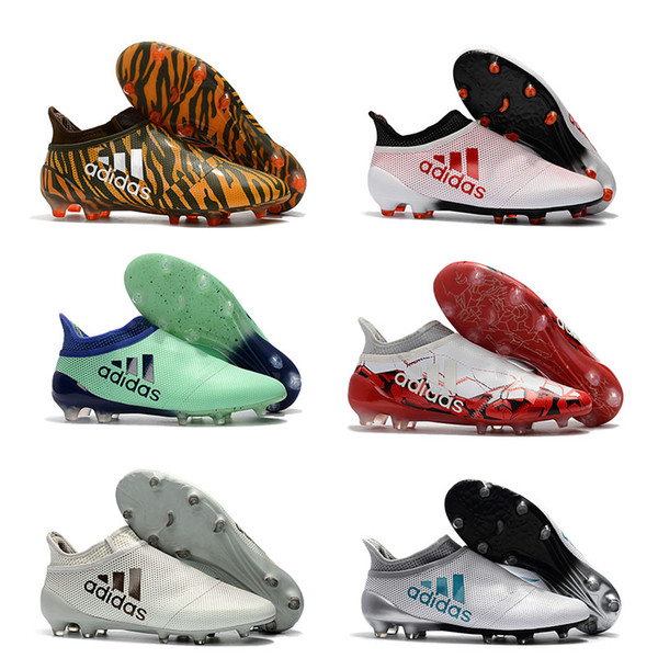 Cheap Mens Soccer Cleats X 17+ Purespeed Confed Cup FG Free Shipping 17+ Purechaos FG Outdoor Football Shoes High Ankle Soccer Shoes