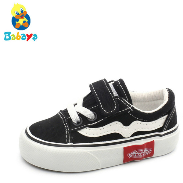 Children Canvas Shoe Baby Shoe 1-3 Old Soft Bottom Catamite Cloth Girl Study Walking Skate boy Casual Shoes