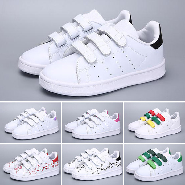 Kids children supersta Boy girl baby Shoes Hook & Loop pink black multi white samba gazelle og stan smith trainers running shoes sieze22-35