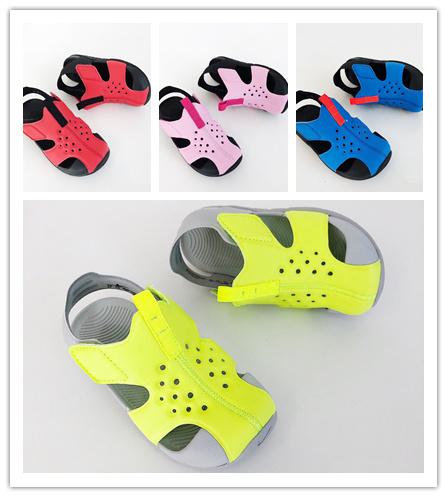 Youth SUNRAY Sandals Cover Head Waterproof Non-Slip Fashion Girls Boys Summer For Kids Baotou Waterproof Children's Sandals and Beach Shoes