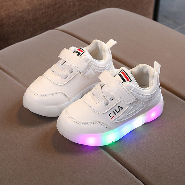 Cool fashion LED lighted kids shoes hot sales Athletic&outdoor children sneakers Leisure baby boys girls shoes Lovely infant footwear