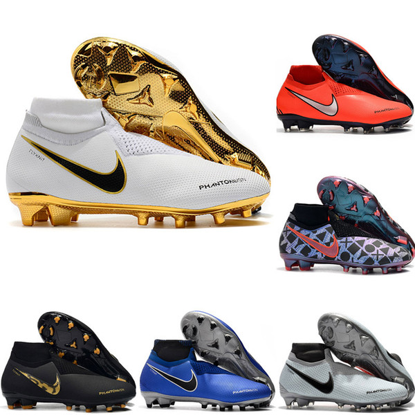 2019 mens soccer shoes Phantom VSN Elite DF FG soccer cleats chuteiras de futebol cheap football boots EA Sports