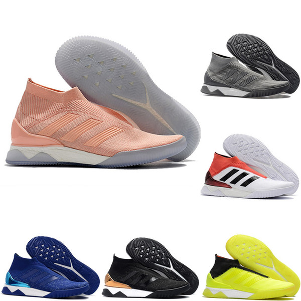 2019 new arrival soccer shoes mens soccer cleats PP Predator Tango 18+ TR boost indoor football boots Tacos de futbol hot sale