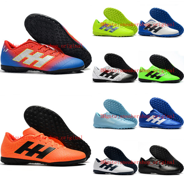 2019 mens soccer shoes Nemeziz Messi Tango 18.4 TF soccer cleats cheap indoor football boots botas de futbol top quality