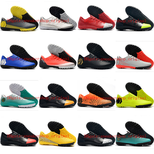 2019 mens soccer shoes low Mercurial VAPORX 12CLUB TF soccer cleats indoor CR7 football boots Mercurial Superfly scarpe da calcio