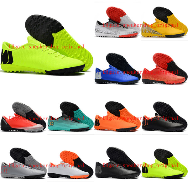 2019 mens soccer shoes low Mercurial VaporX XII Academy TF soccer cleats indoor CR7 football boots Mercurial Superfly scarpe da calcio