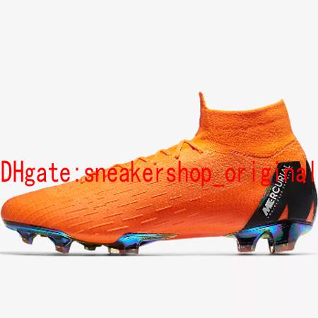 2018 top quality mens soccer cleats MERCURIAL SUPERFLY 360 ELITE FG kids soccer shoes boys football boots high ankle scarpe da calcio red