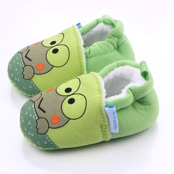 New style baby toddler shoes autumn and winter cartoon knitwear Cloth with soft nap baby shoes