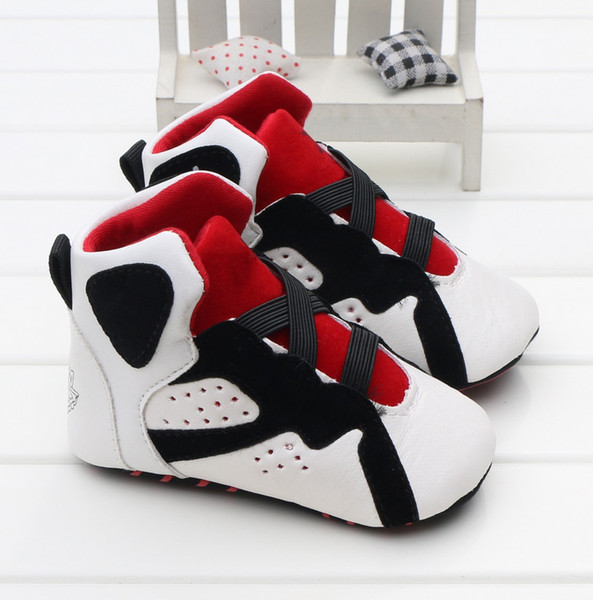 Fashion PU Leather Newborn Baby Boy Girl Baby Soft Shoes Soft Soled Non-slip Shoe