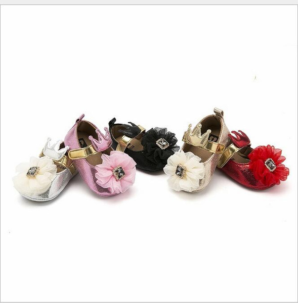 newborn infant toddler PU leather shoes new style baby girl soft hard shoes first walker shoes