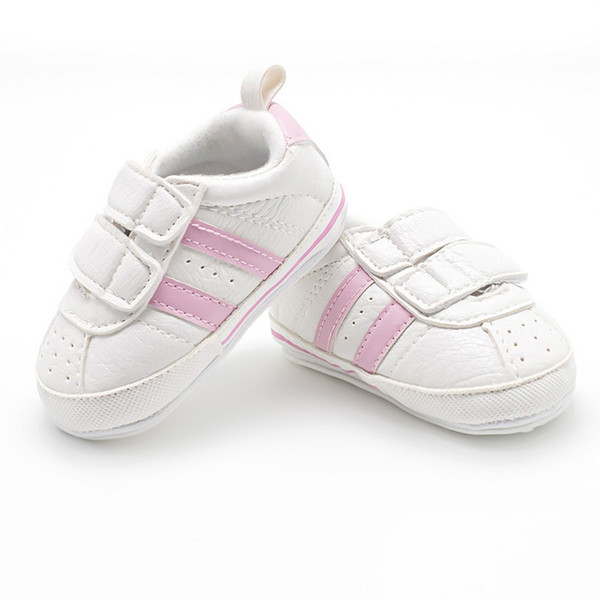 Wholesale 0-18M Baby Boys Girls Shoes Winter Warm Casual Toddler Shoes Infant TPR Soft Soles First Walker PU Striped Newborn Shoes 10 colors