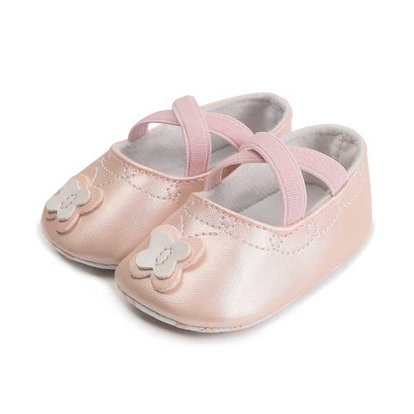 Newborn Toddler Baby Girl Shoes Princess Soft PU Elastic Brand Infant Prewalker Moccasins Cute Butterfly Footwear Crib Shoes for Babies