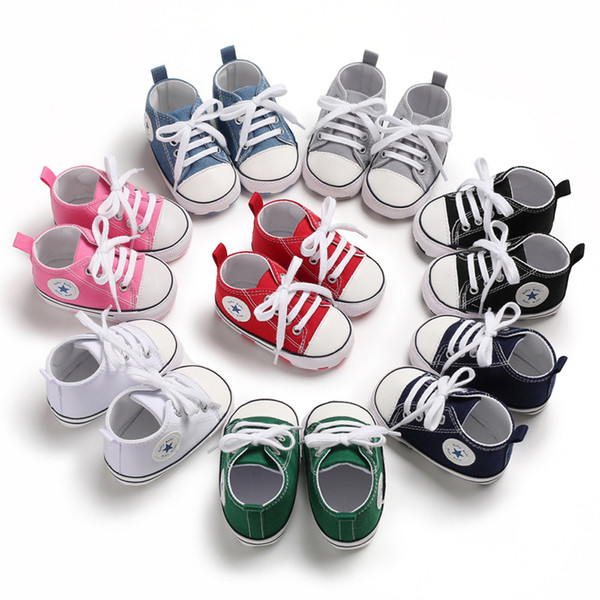 Kids Baby Sports Shoes Boy Girl First Walkers Sneakers Baby Infant Soft Bottom walker Shoes 5pairs/10pcs 0101179