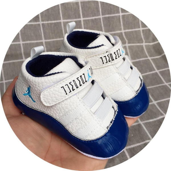 Hot Sale 2019 Spring and Autumn Baby Shoes PU Leather Newborn Boys First Walker Shoes Infant Prewalker Sneakers Shoes.A02