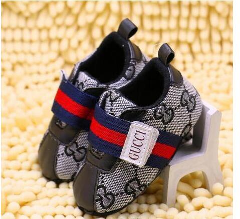 Spring and Autumn Baby Shoes Canvas PU Leather Plaid Newborn Boys Canvas First Walker Shoes Infant Prewalker Sneakers Shoes