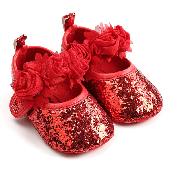 Spring Summer Baby Girl The First Walker Small Flower Princess Shoes Newborn Slip Breathable Toddler Shoes