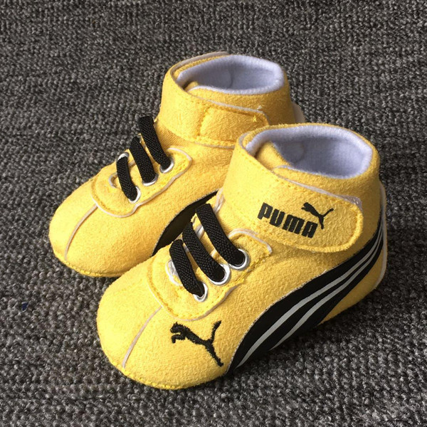 Baby shoes Yellow first walkers infant cotton fabric baby girl shoes soft sole shoes newborn baby boys footwear