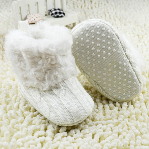 Wholesale-Warm Prewalker Boots Toddler Girl Boy Crochet Knit Fleece Boot Wool Snow Crib Shoes Winter Booties