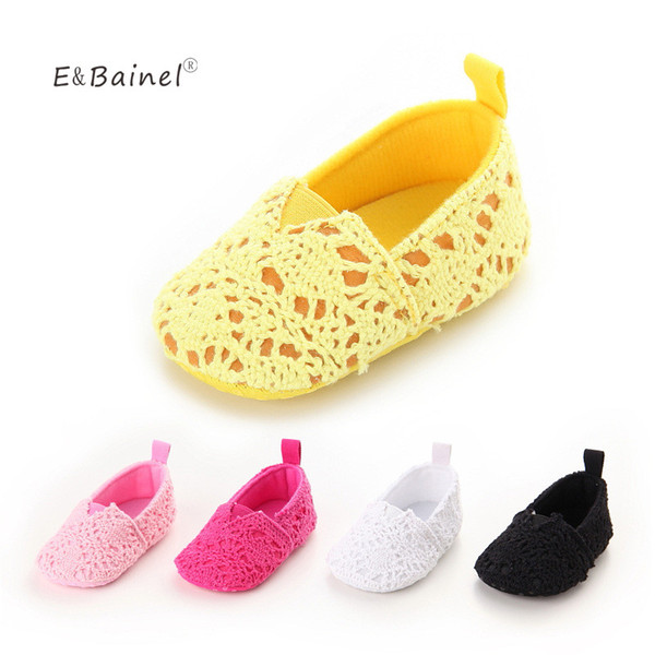 New Fashion Newborn Baby Girls Shoes Spring Summer Style Princess Shoes KnitBaby Solid Soft Soled 0-18 Month