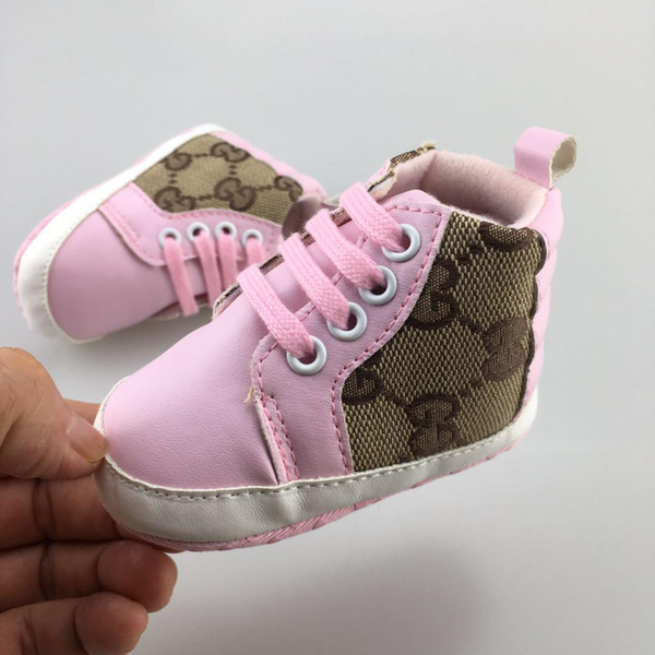 Designer Spring Autumn Baby Shoes Newborn Boys Canvas Lace-up First Walker Shoes Infant Prewalker Shoes 0-18Mos