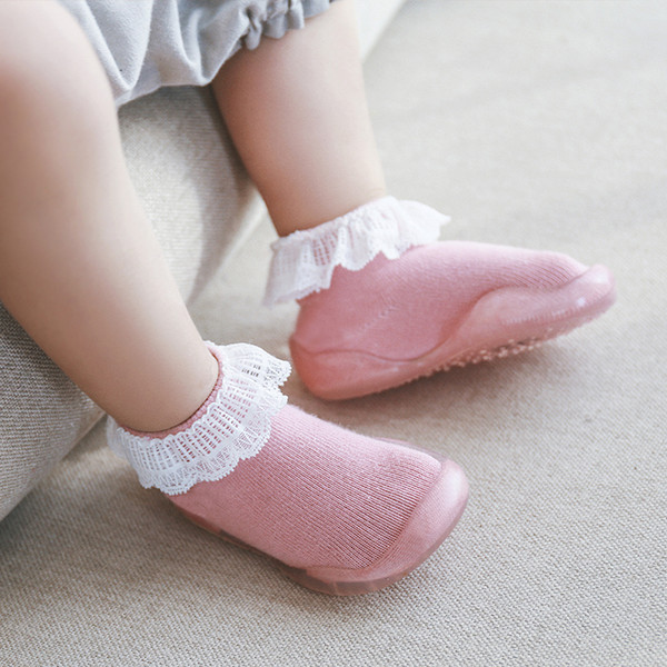 baby girl shoes rubber sole baby shoes lace first walkers slippers knit booties soft toddler girls first step