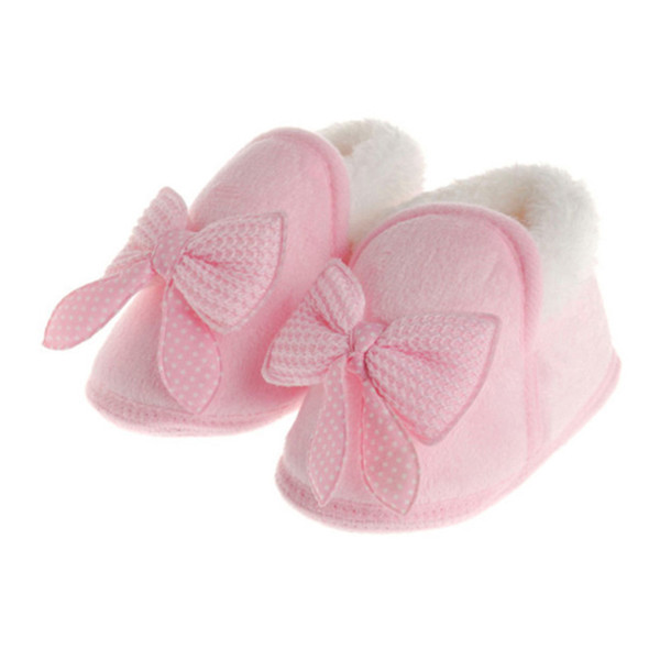 Winter Warm Baby Shoes Soft Bottom Non-slip Bow Toddler Shoes First Walkers