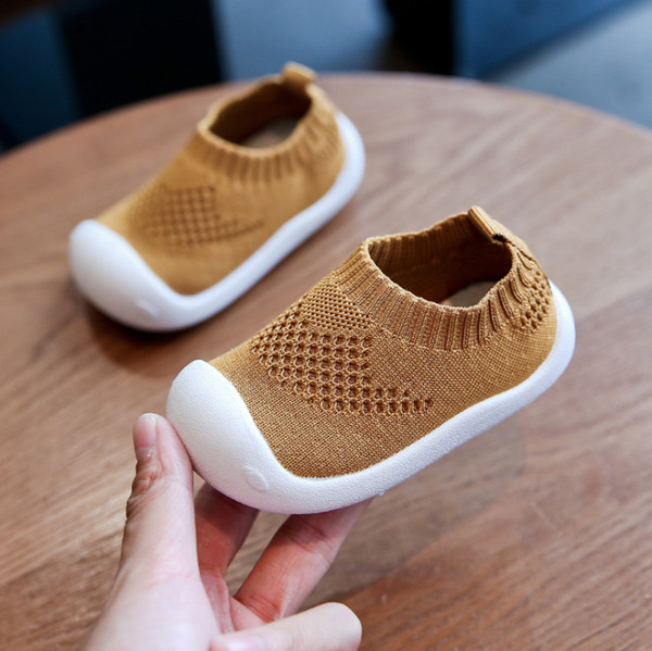 Toddler Baby Boys Girls Shoes Cotton Knitting Breathable Soft Rubbler Sole Outdoor Sneakers First Walkers Crochet Shoes