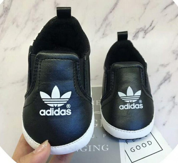 2019 NEW Baby Shoes Newborn Boys Girls Heart Star Pattern First Walkers Kids Toddlers Lace Up PU Sneakers 0-18 Months