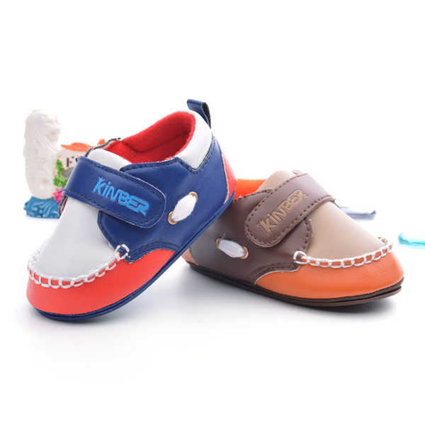 S012 2017 Newborn Baby Shoes Soft PU Leather Baby boy shoes Antiskid Children Toddler First Walkers