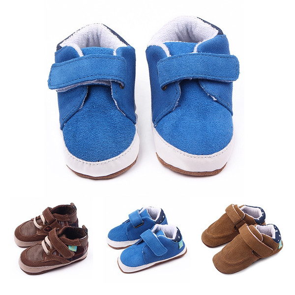 New Autumn Infant Baby Boy Soft Sole Leather First Walkers Baby Classic Fashion Crib Shoes 0-12 Months