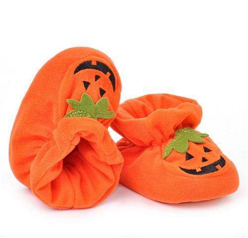 Childrens Shoes Baby Halloween Pumpkin Slipper Infant House Shoes Orange Soft Bottom Baby Shoes At Home