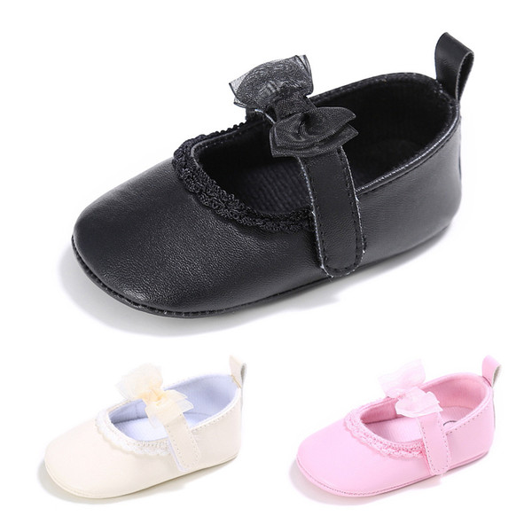 Female baby 0-1 spring and autumn half plastic bottom non-slip baby shoes princess shoes toddler