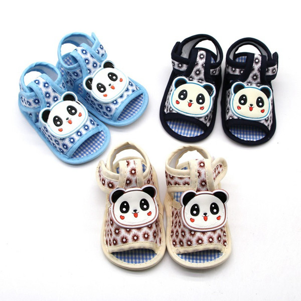 Summer Newborn Baby Boy Girl Shoes Summer Cartoon Panda Baby SHoes Soft Sole Outdoor First Walker Sneakers