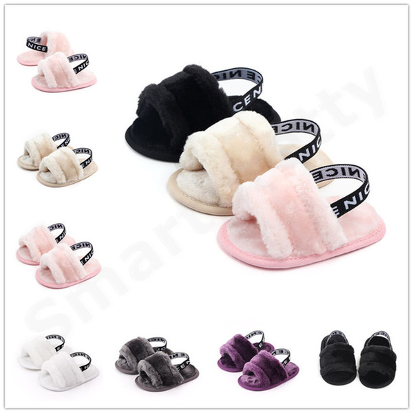 baby Toddler First Walkers Summer Soft Bottom Breathabe Newborn Shoes sandal Puffly Furry Infant First Prewalker Kids Pre Walker Shoe E31001