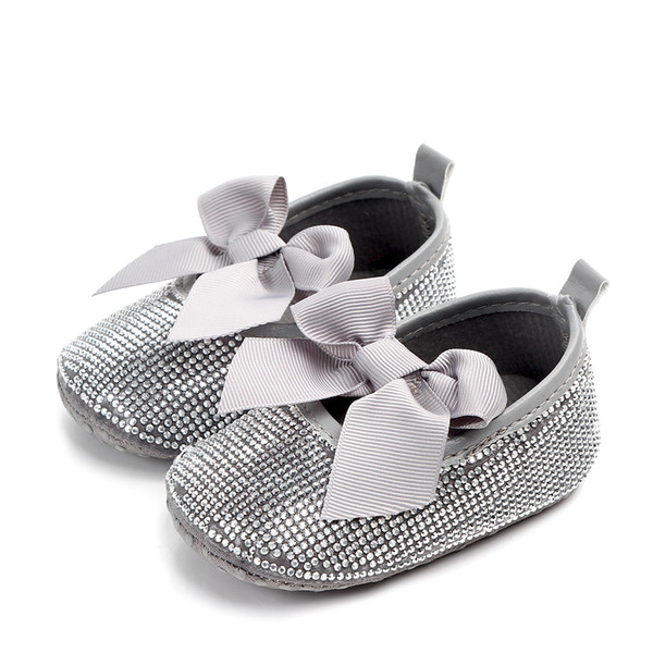 New Style Summer Sparkling First Walker Baby Girl Pearl Diamond Soft Sole Walking Princess Shoes infantil Wedding Party