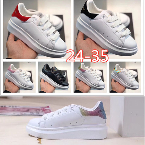 Designer Luxury Kids Shoes leather boy Spring New Pattern Fashion Tide Girl Single Wear-resisting Casual Children Shoes girls shoe 24-35