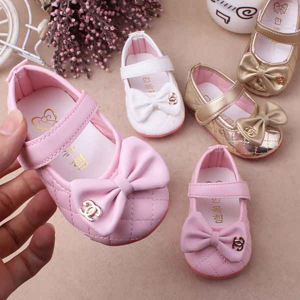 Beautiful Baby Shoes Infant Girls PU Leather First Walkers Princess Soft Toddler Newborn Baby Shoes Spring Autumn