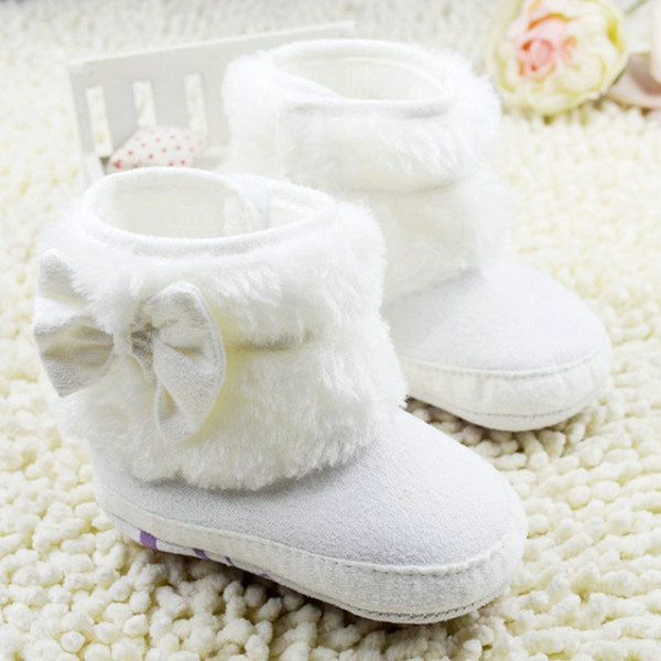 Wholesale- Baby Shoes Infants Crochet Knit Fleece Boots Toddler Girl Boy Wool Snow Crib Shoes Winter Booties