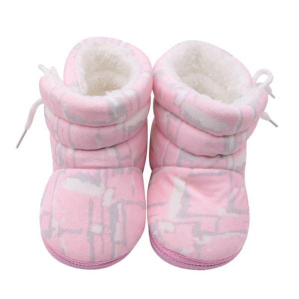 Baby Shoes Boots Booties Girl Floral Print Winter Soft Infant Boy Warm Shoe 0-12M Lovely Newborn GiftsA