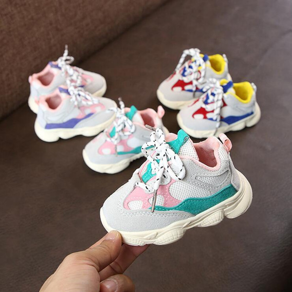 Baby Spring Autumn Shoes Girl Boy Toddler Infant Casual Running Shoes Soft Bottom Comfortable Stitching Color Children Sneakers