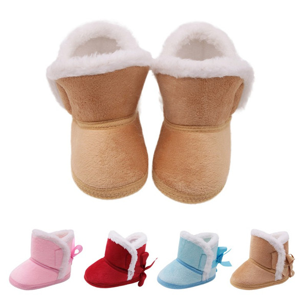 Pretty hot newborn baby girls princess boots winter first walkers Anti-slip baby boy girl footwear shoes