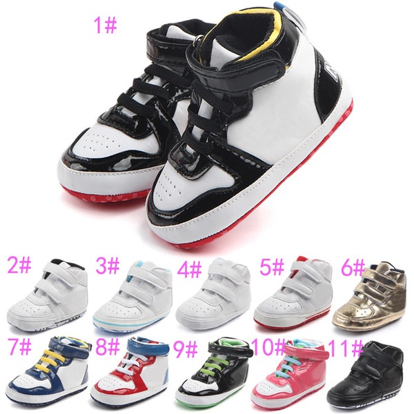 2017 Baby kids letter First Walkers Infants soft bottom Anti-skid Shoes Autumn Winter Warm Toddler shoes 11colors choose freely C01