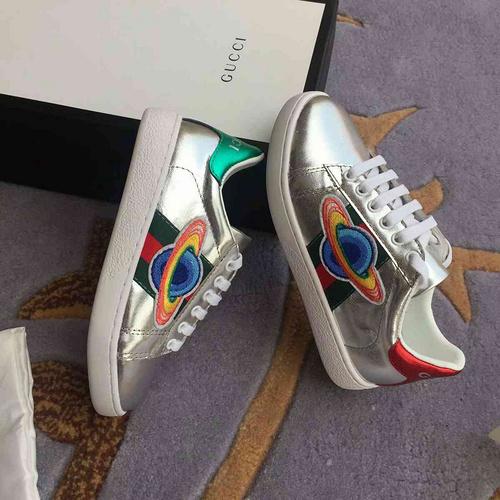 gua 2019 Autumn Baby boy girl brand silver shoes Lace-up T-tied solid color casual fashion Toddler Shoes