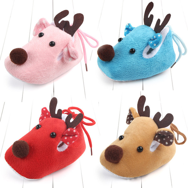 Baby Products Stylish Christmas autumn winter warm cotton baby toddlers and baby deer soft sole shoes