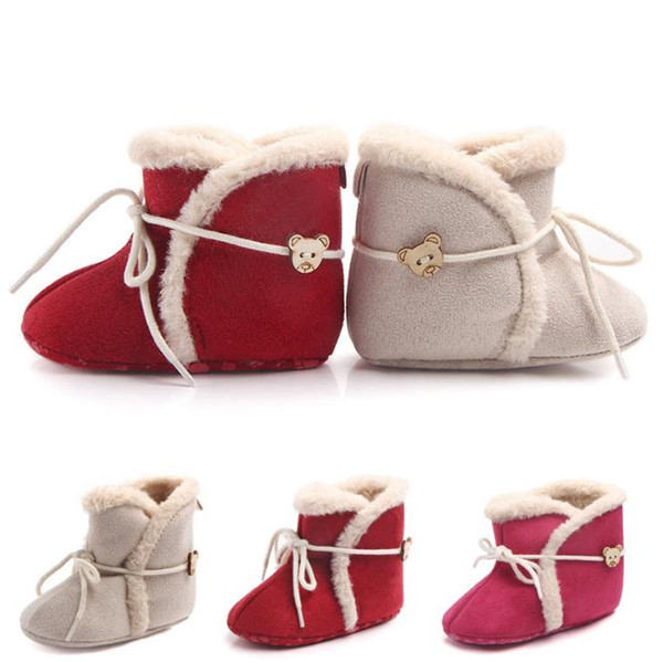 Baby Shoes Warm Newborn Baby Girls Princess Winter Boots First Walkers Soft Soled Infant Toddler Kids Girl Footwear Shoes