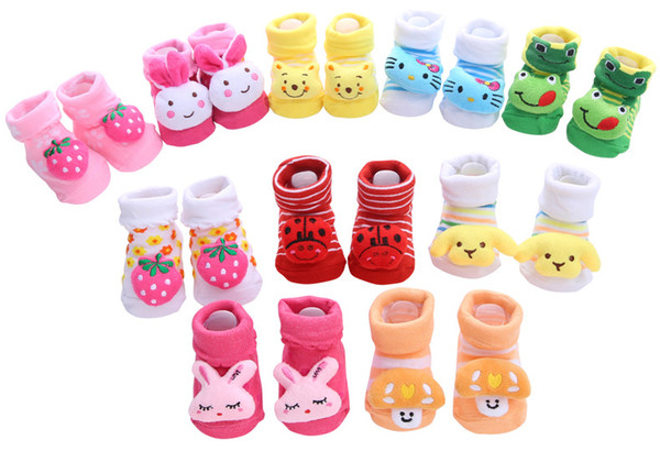 Discount 0-6 Months Cartoon Newborn Baby Girls Boys Anti-slip Socks Slipper Shoes baby boots First Walker sapatilha infantil