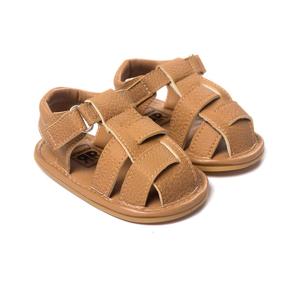 Summer Kids Baby Girls Boy Beach Moccasins Leather Sandal First Walker Shoes Infant Prewalker Toddler Shoes Children Footwear Baby First Wal