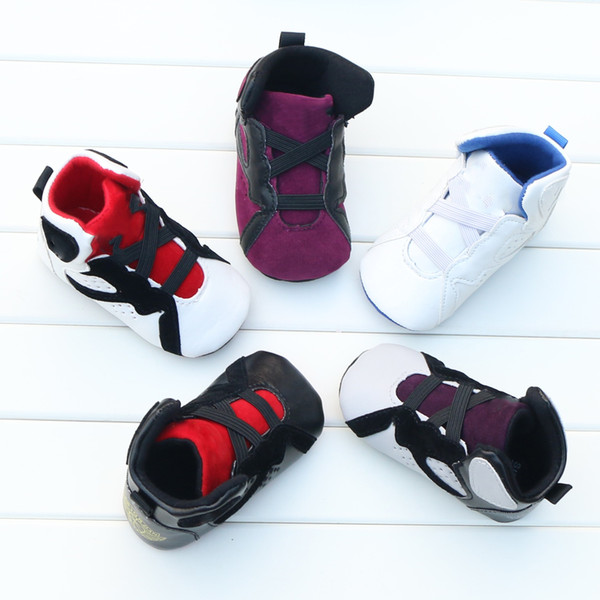 2018 new Baby kids letter First Walkers Infants soft bottom Anti-skid Shoes Winter Warm Toddler shoes 7 colors C1554