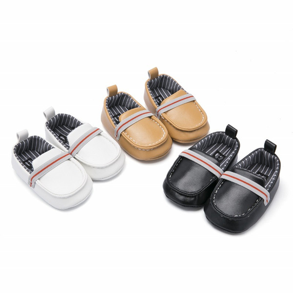 Infant kids casual shoes baby girls boys stripe elastic PU first walkers shoes Designer kids shoes baby non-slip toddler shoe F2411