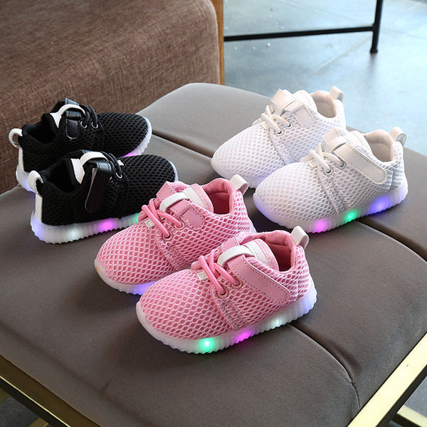 Newborn Toddler Baby Luminous Sneakers Infant Boys Girls Kids Light Up Shoes Fashion Mocassins Sport Running LED Anti-Slip Shoes